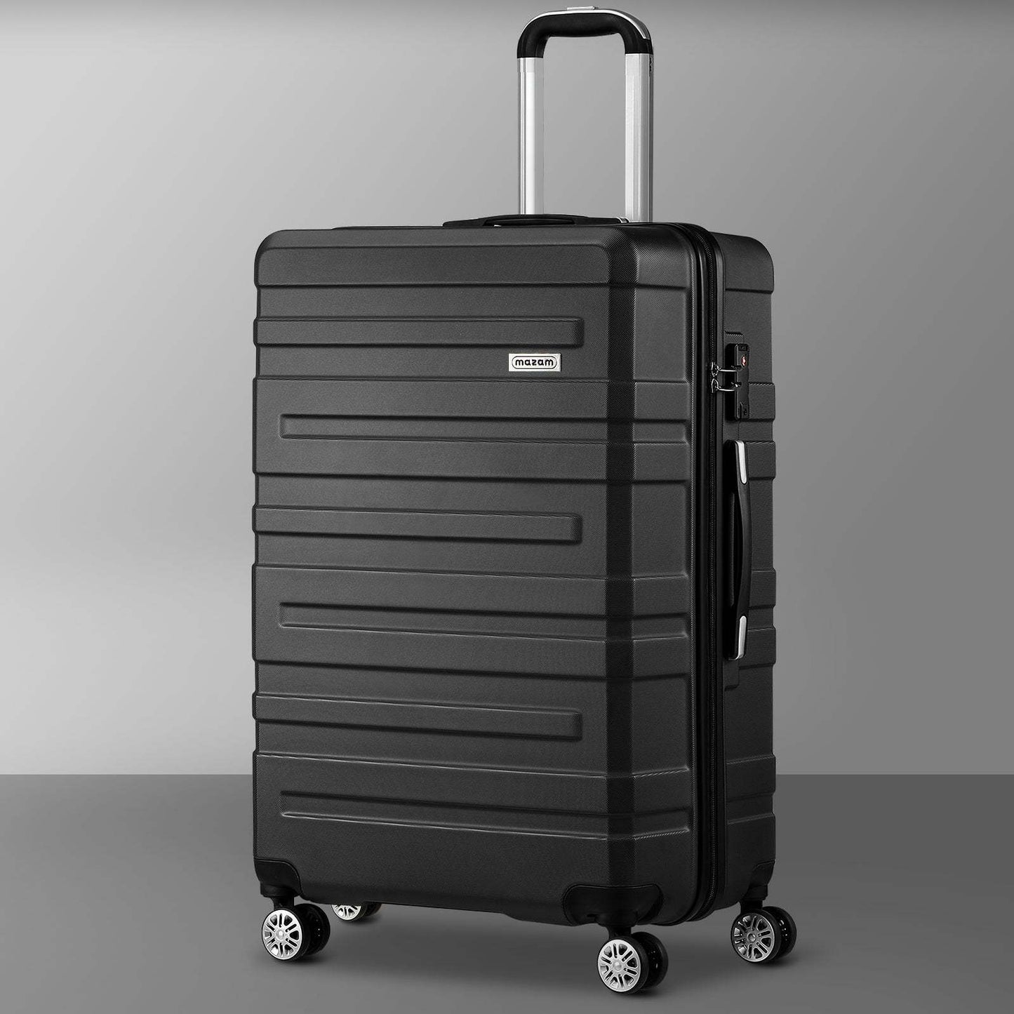 Suitcase with wheels - Travel TSA Lock - Hard Case Black