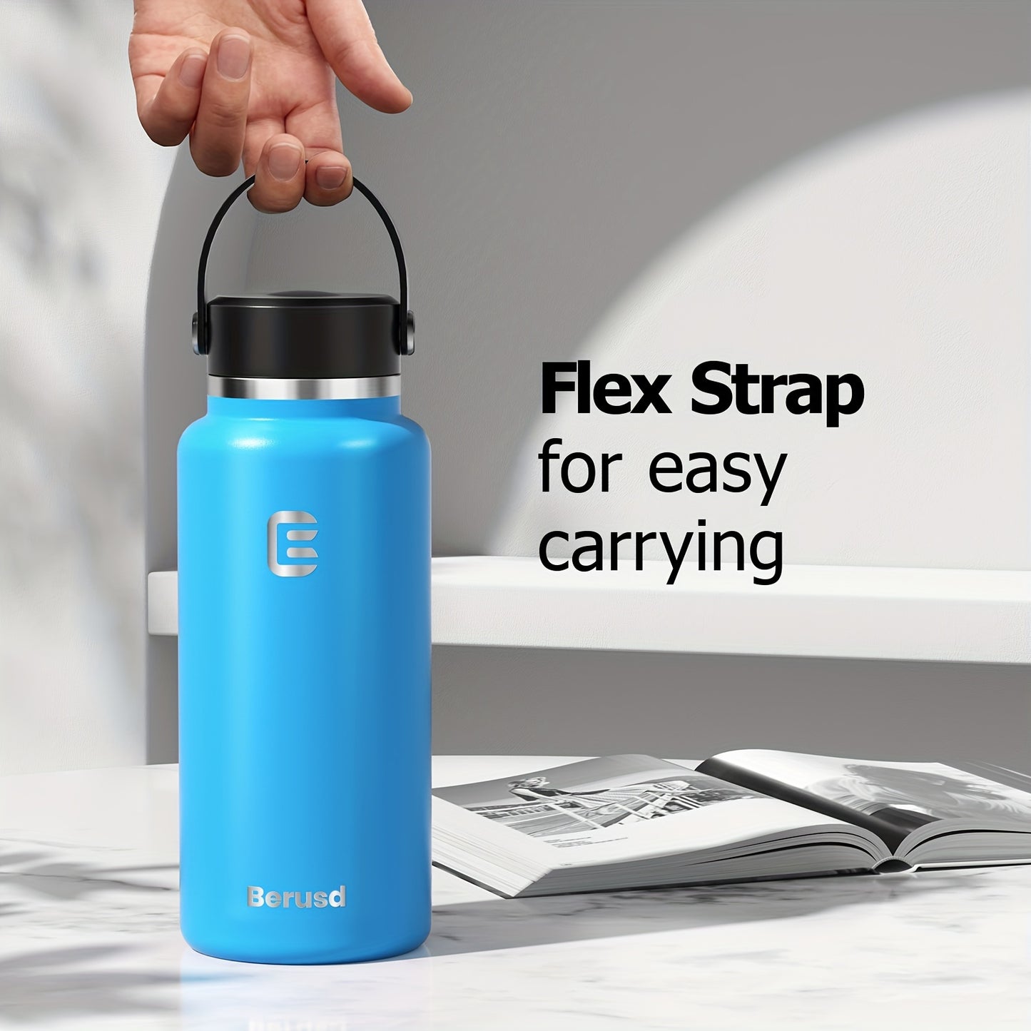 Berusd Insulated Sports Water Bottle - Stainless Steel