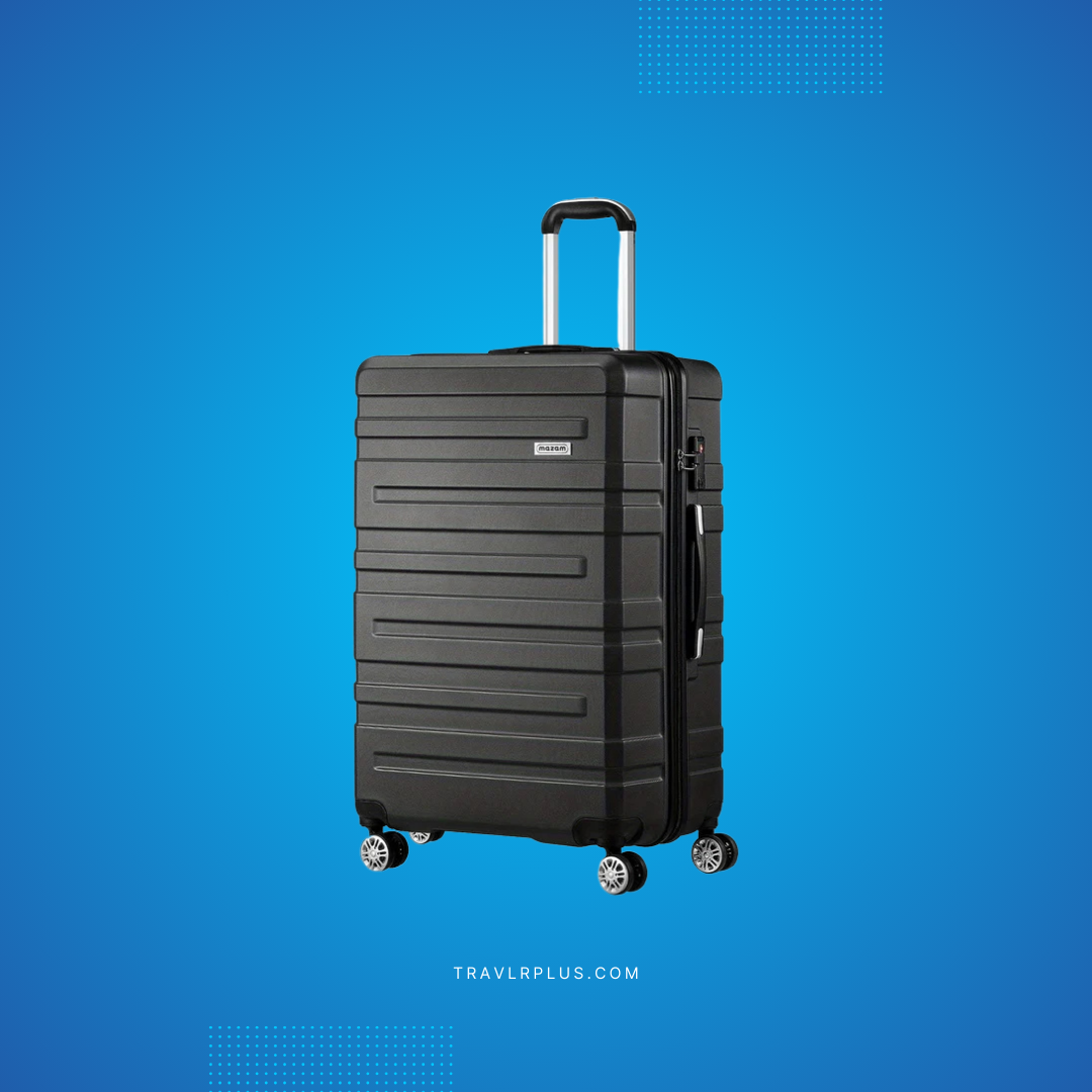 Suitcase with wheels - Travel TSA Lock - Hard Case Black